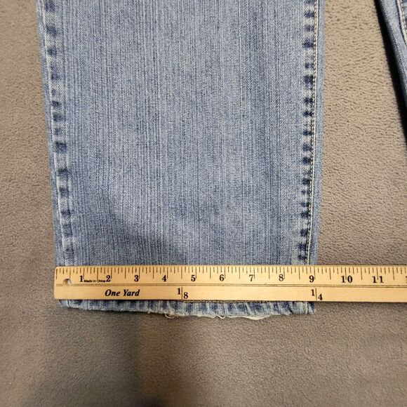 Calvin Klein Jeans Mens 35x32 Blue Relaxed Straight Leg Distressed Denim - Picture 6 of 11